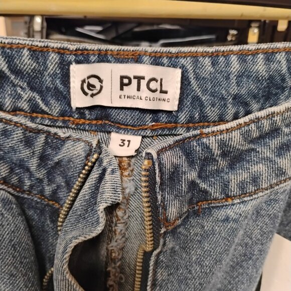 PTCL Cargo Jeans | Wide-Leg Denim | Size 31 | Sustainable Plantable Tag - Picture 3 of 4